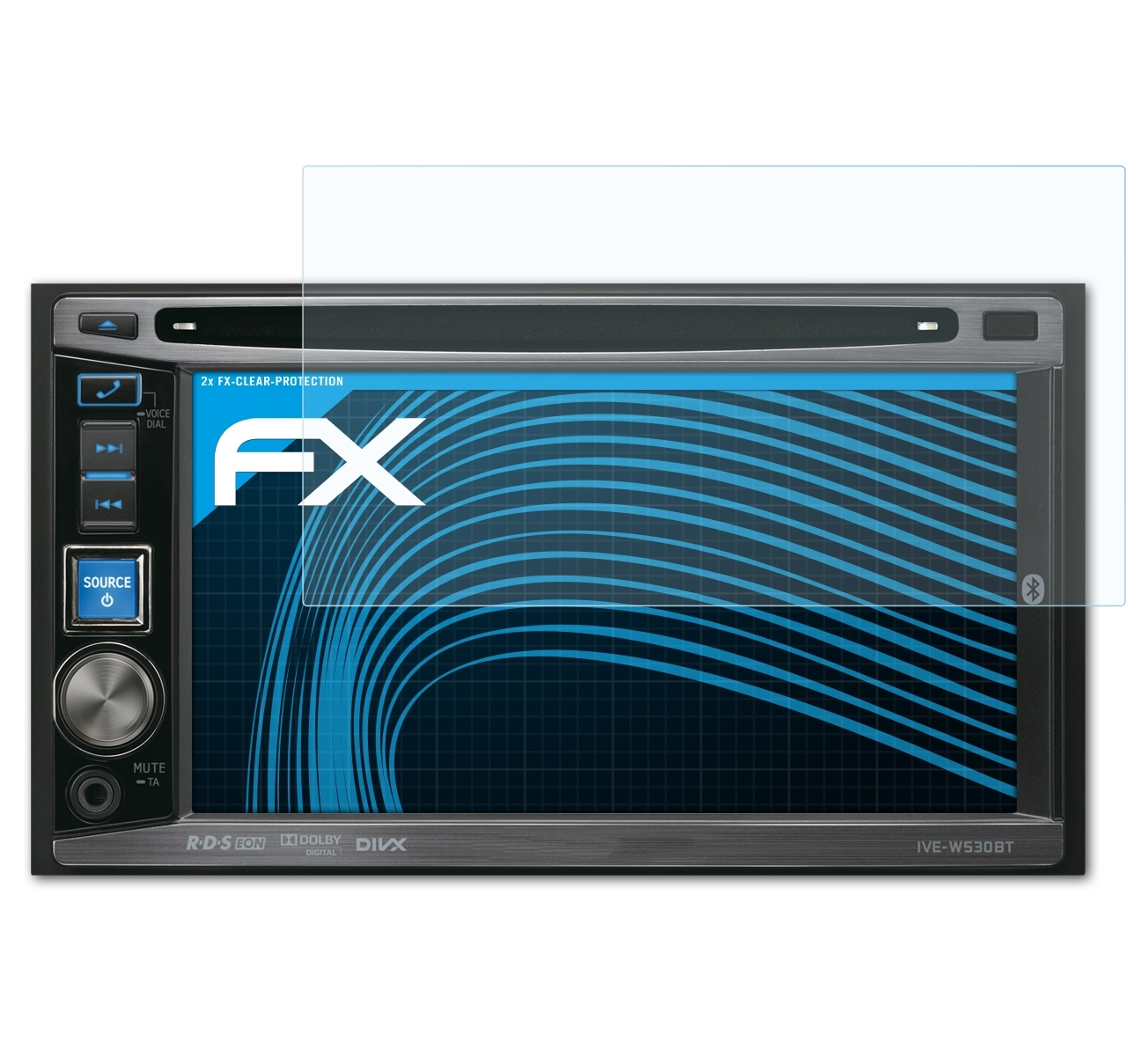 ATFOLIX 2x FX-Clear Displayschutz(für IVE-W530BT) Alpine