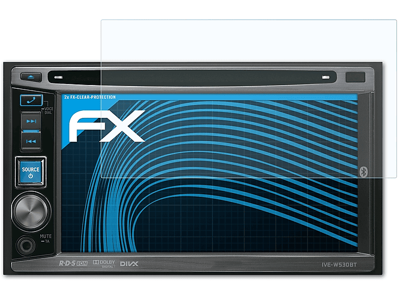 ATFOLIX Displayschutz(für IVE-W530BT) Alpine 2x FX-Clear