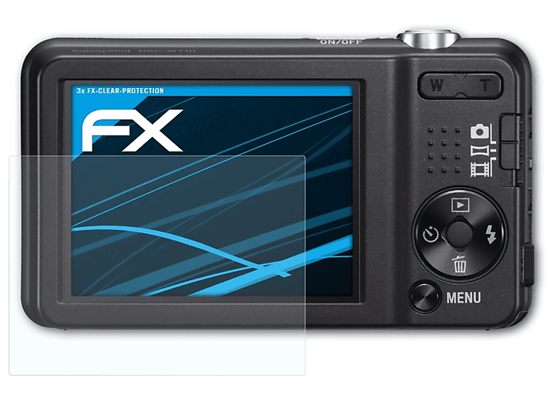 ATFOLIX 3x FX-Clear Displayschutz(für Sony DSC-W710)