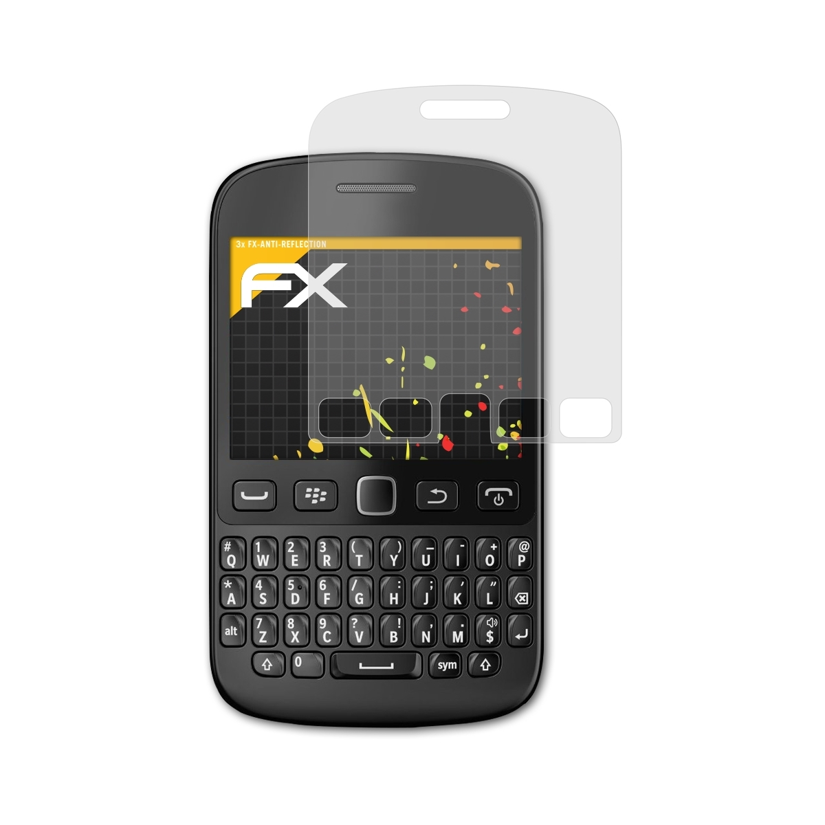 ATFOLIX 3x 9720) Blackberry FX-Antireflex Displayschutz(für