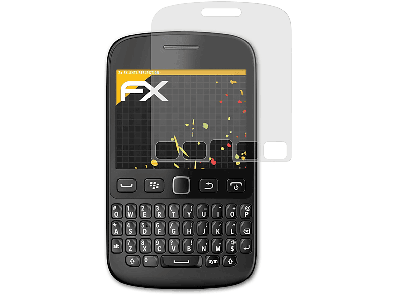 3x ATFOLIX 9720) Blackberry Displayschutz(für FX-Antireflex