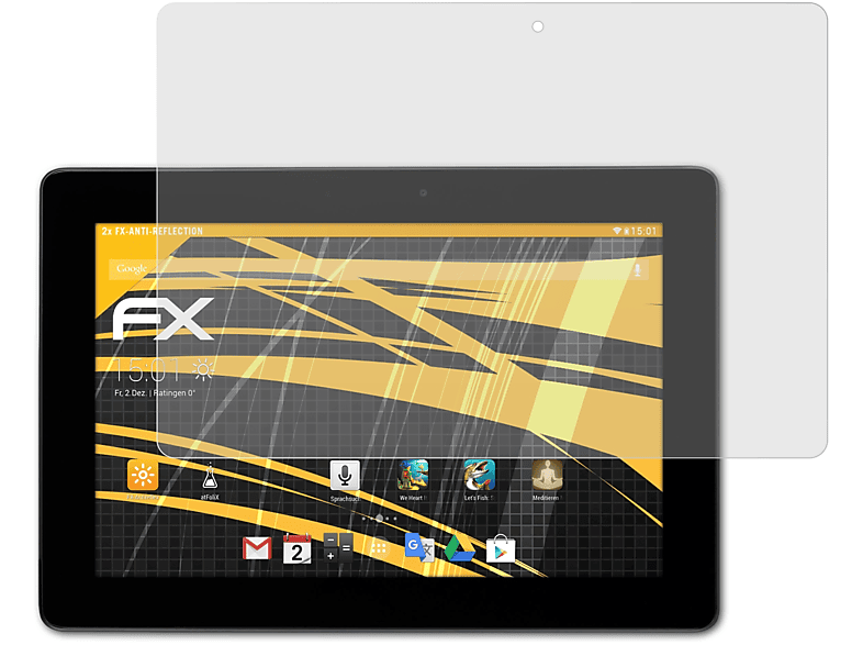 MeMO 10.1 Asus 2x FX-Antireflex Smart ME301T) ATFOLIX Displayschutz(für Pad