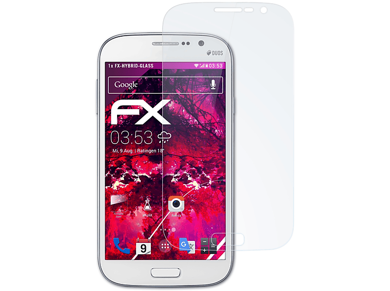 Schutzglas(für ATFOLIX Samsung Duos) Galaxy FX-Hybrid-Glass Grand