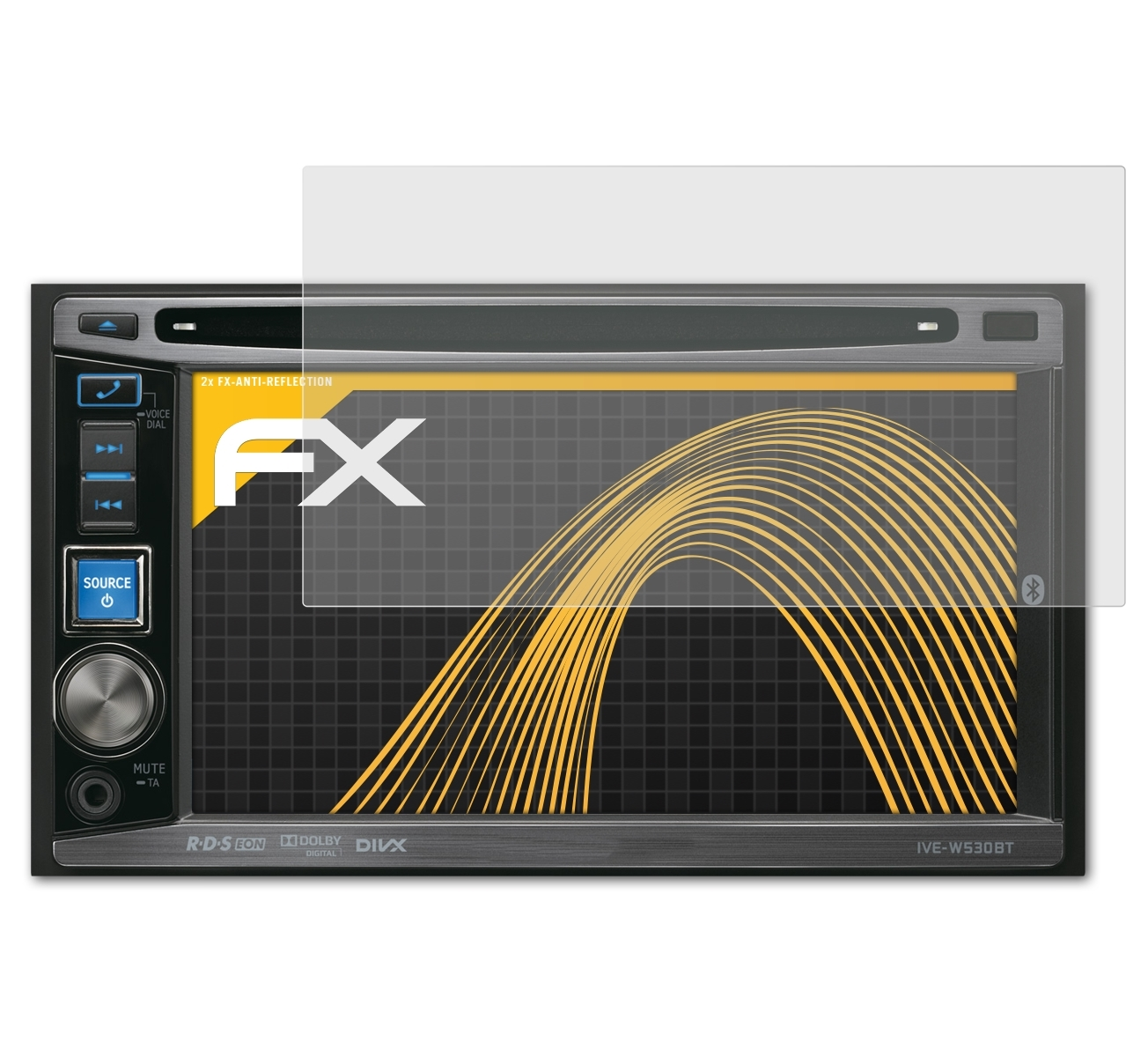 ATFOLIX 2x FX-Antireflex Alpine IVE-W530BT) Displayschutz(für