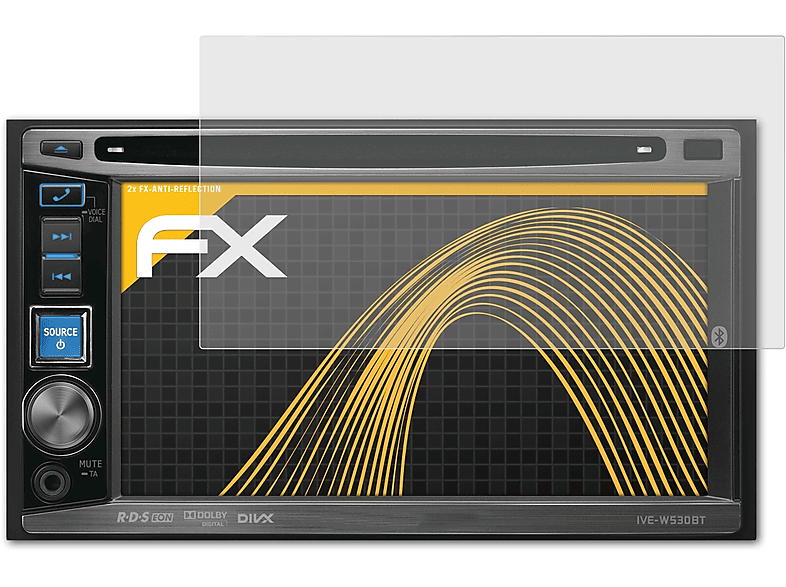ATFOLIX 2x FX-Antireflex Displayschutz(für Alpine IVE-W530BT)