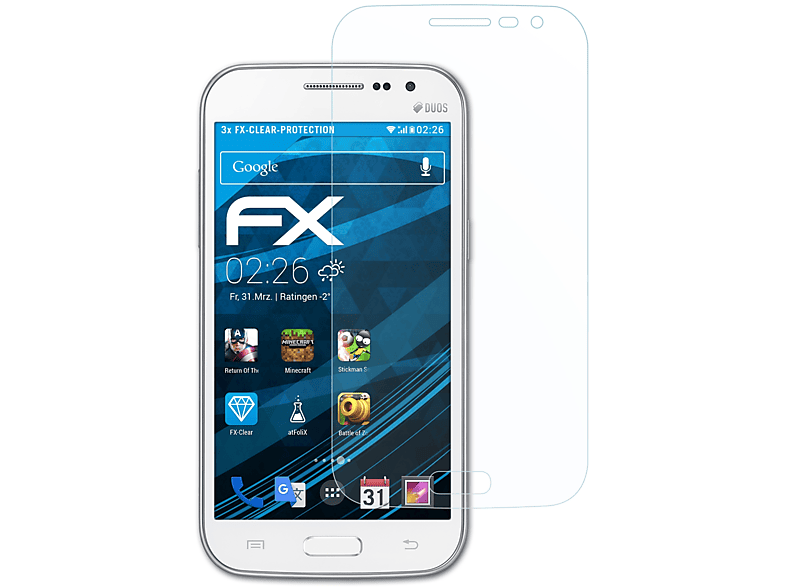 ATFOLIX (GT-i8552)) Displayschutz(für 3x Win FX-Clear Galaxy Samsung