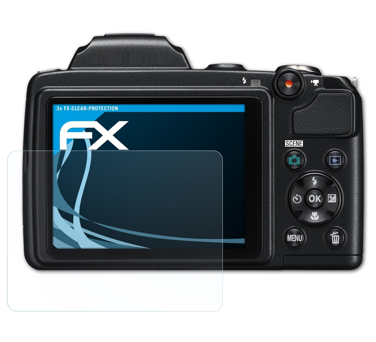 ATFOLIX Displayschutz(für 3x Nikon FX-Clear Coolpix L310)