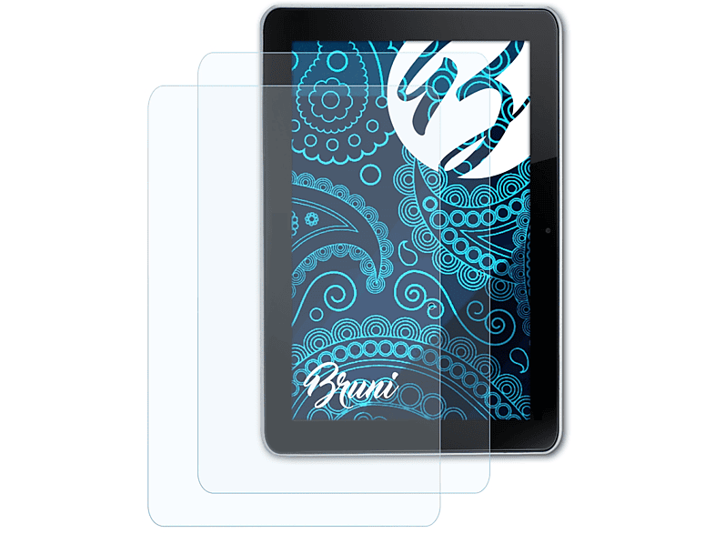 BRUNI 2x Basics-Clear A210) Acer Schutzfolie(für Iconia