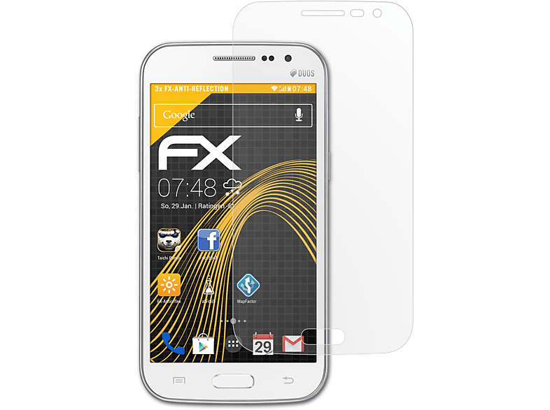 ATFOLIX 3x FX-Antireflex Displayschutz(für Samsung Galaxy Win (GT-i8552))