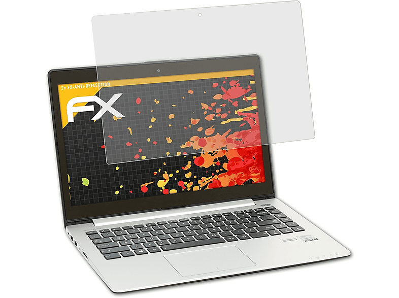 VivoBook Displayschutz(für Asus 2x S400CA) ATFOLIX FX-Antireflex