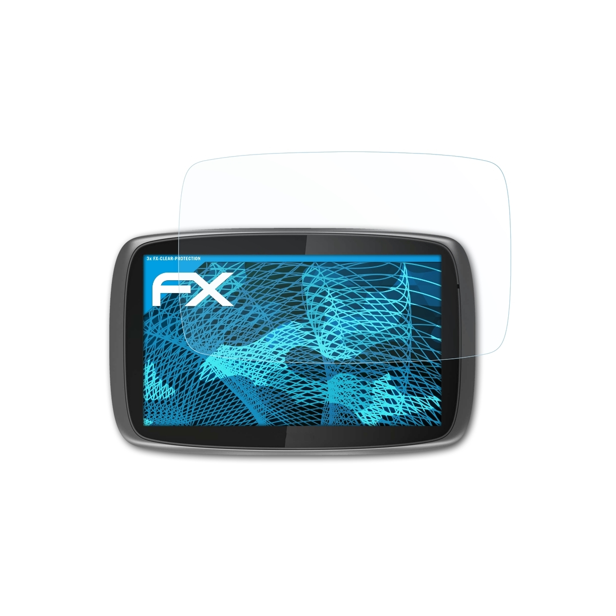 ATFOLIX 3x Displayschutz(für FX-Clear TomTom (2013)) 600 GO