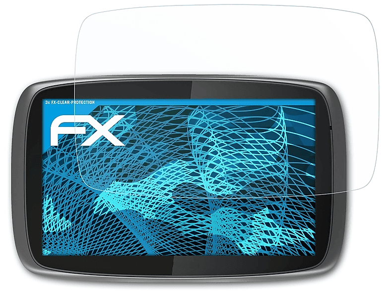 ATFOLIX 3x FX-Clear Displayschutz(für TomTom GO 600 (2013))
