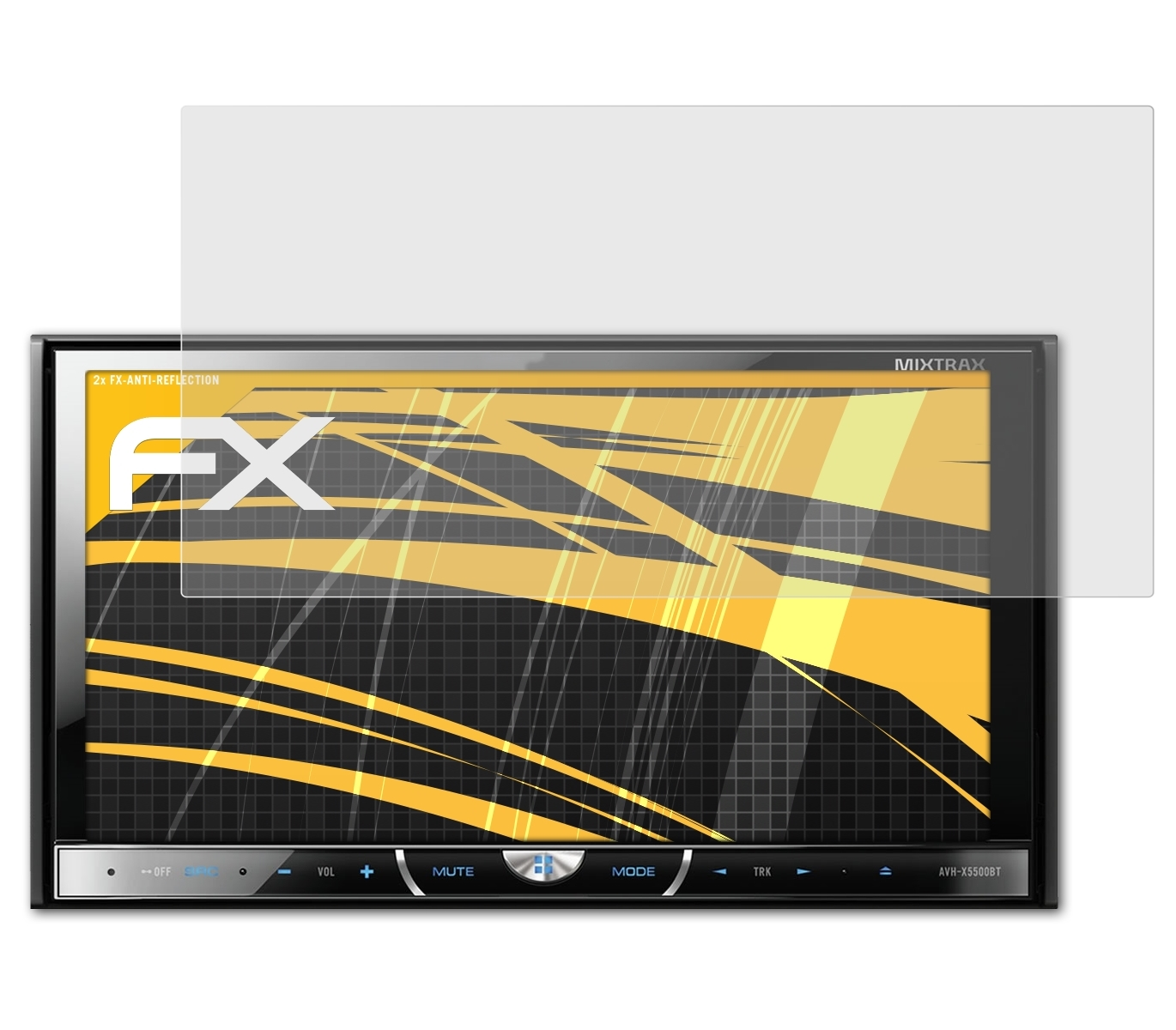 AVH-X5500BT) Displayschutz(für ATFOLIX 2x Pioneer FX-Antireflex