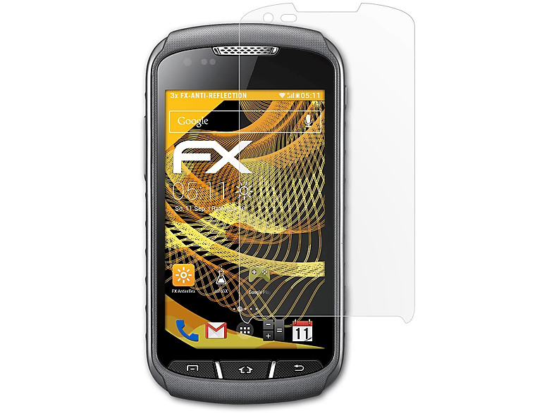 ATFOLIX 3x FX-Antireflex Displayschutz(für Samsung Galaxy 2 (GT-S7710)) Xcover