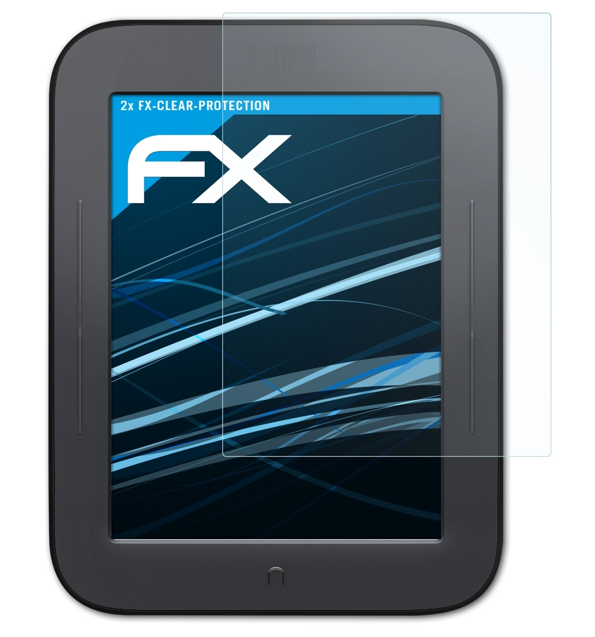 ATFOLIX 2x FX-Clear Displayschutz(für Noble NOOK Barnes Touch) & Simple