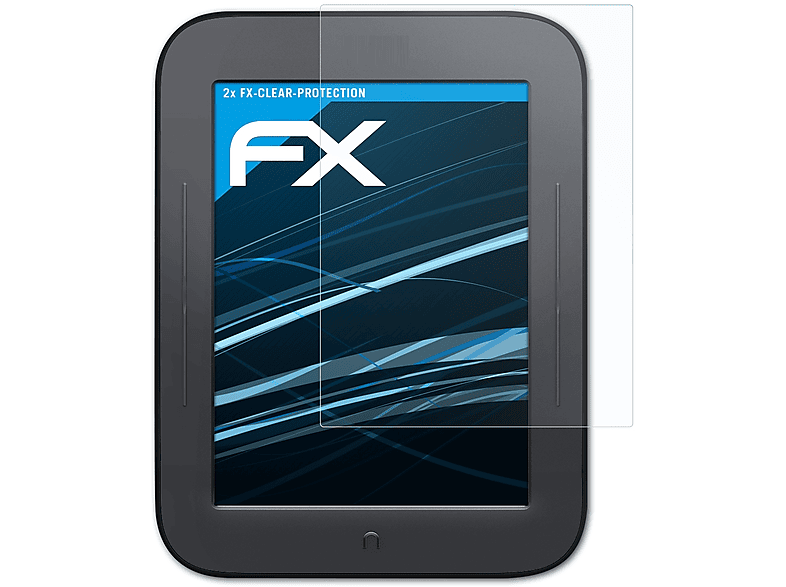 ATFOLIX 2x FX-Clear Displayschutz(für & Simple Barnes Noble Touch) NOOK