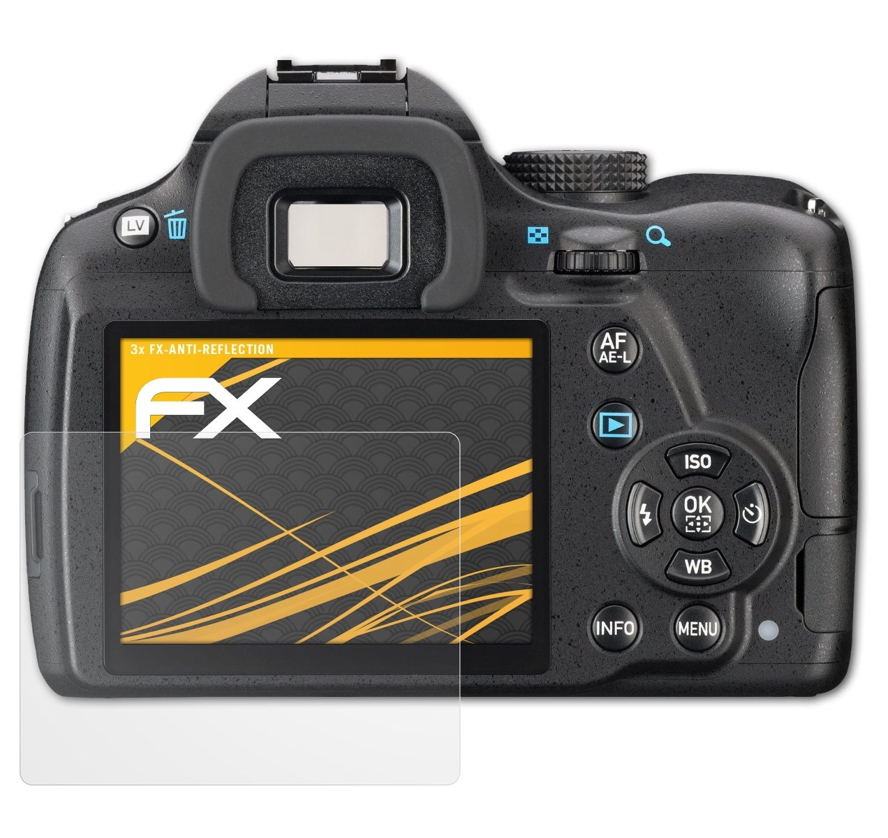 ATFOLIX FX-Antireflex 3x K-50) Displayschutz(für Pentax