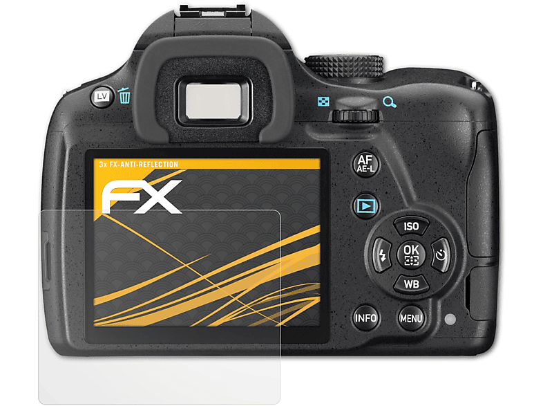 ATFOLIX 3x FX-Antireflex Displayschutz(für Pentax K-50)