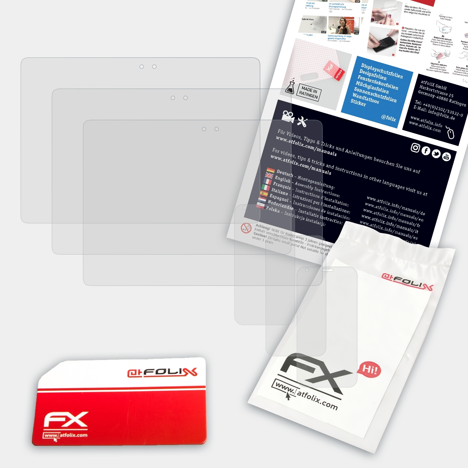 ATFOLIX 3x FX-Antireflex Displayschutz(für Asus (A68)) 2 PadFone