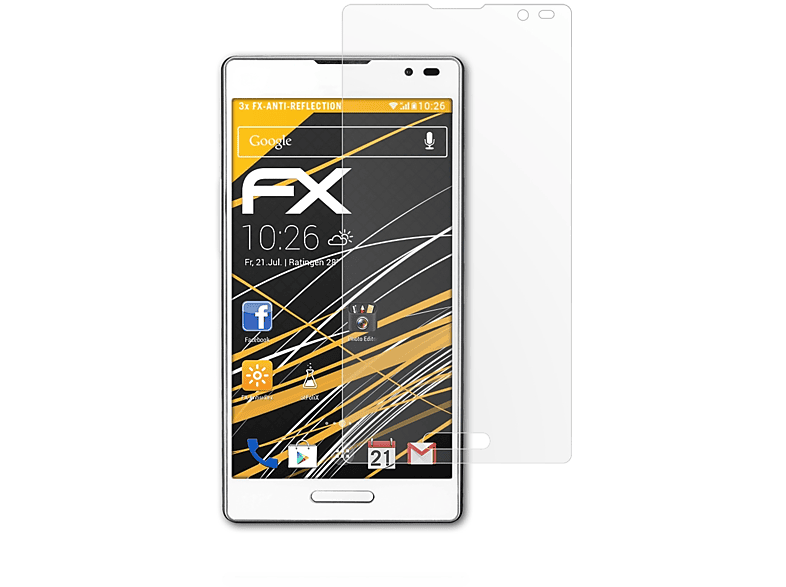 ATFOLIX 3x FX-Antireflex Displayschutz(für LG Optimus L9 (P760))