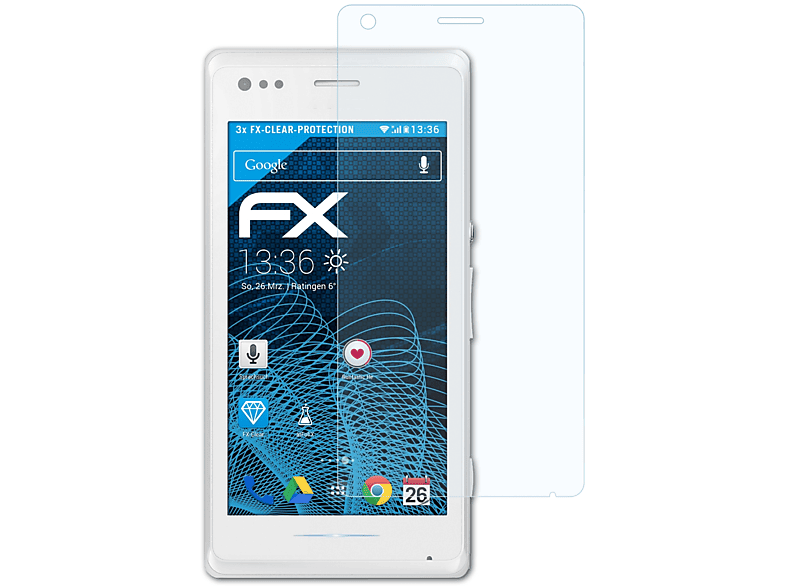 ATFOLIX FX-Clear Displayschutz(für Xperia M) Sony 3x