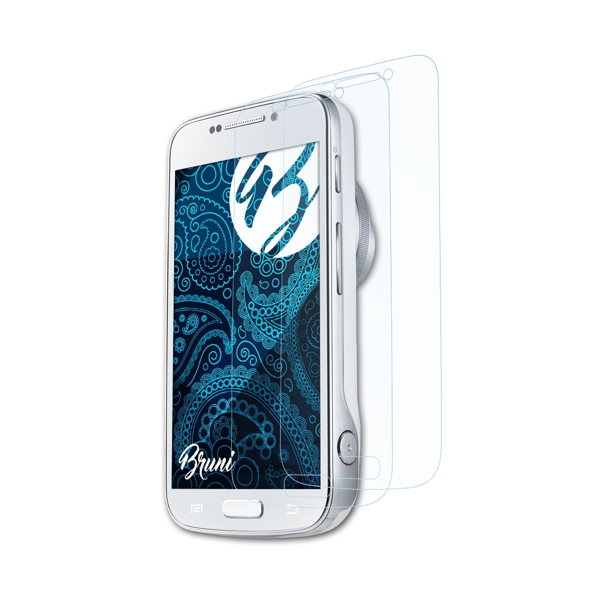 BRUNI Zoom) S4 Basics-Clear Schutzfolie(für Samsung Galaxy 2x