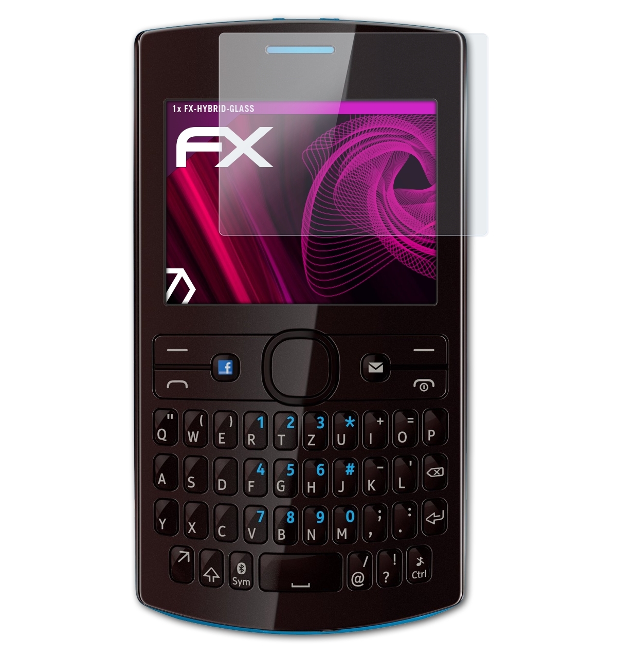 Asha ATFOLIX 205) Nokia FX-Hybrid-Glass Schutzglas(für