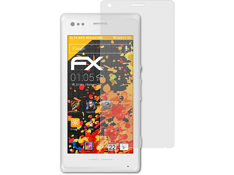 ATFOLIX 3x FX-Antireflex M) Sony Displayschutz(für Xperia