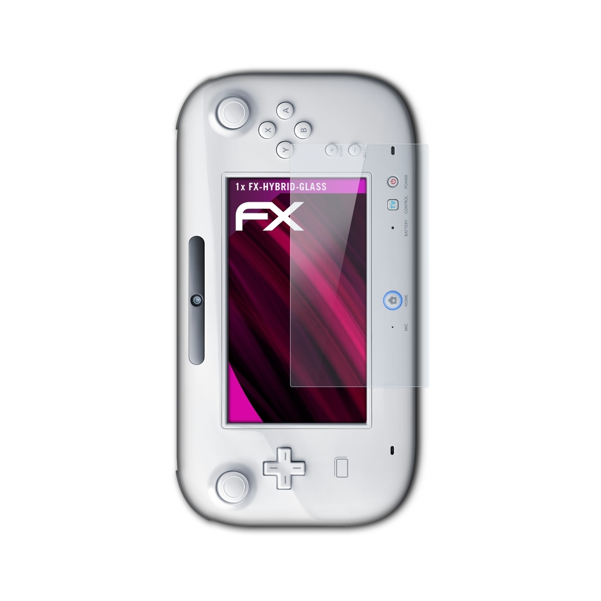 U Nintendo ATFOLIX Schutzglas(für FX-Hybrid-Glass GamePad) Wii