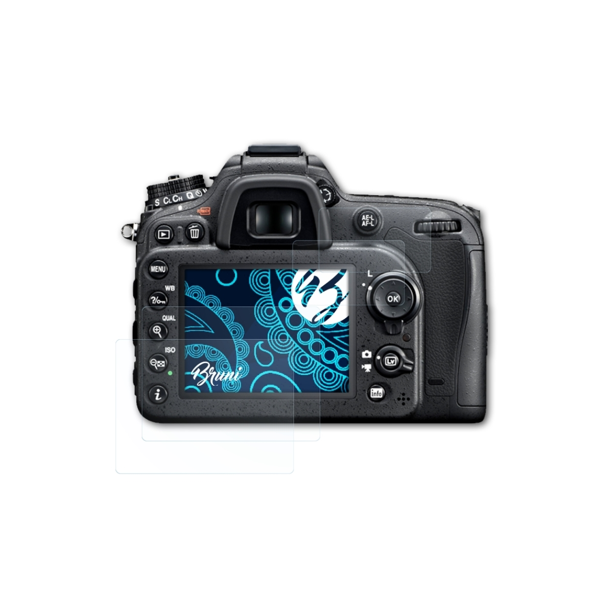 BRUNI 2x Basics-Clear Nikon D7100) Schutzfolie(für