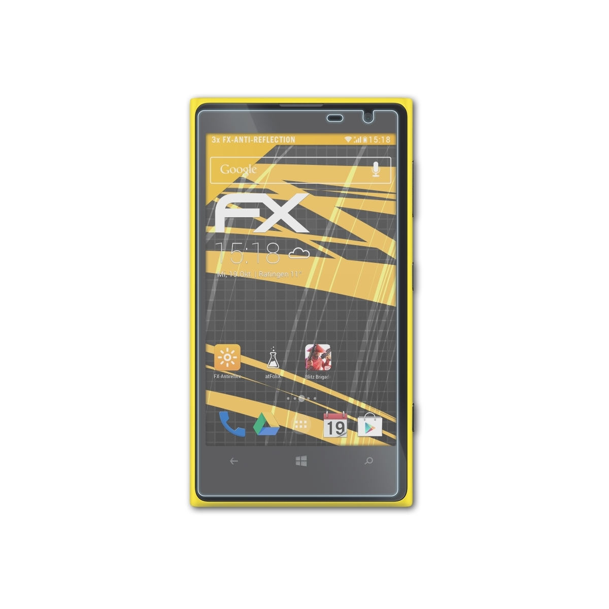 Displayschutz(für ATFOLIX Lumia FX-Antireflex Nokia 1020 3x (EOS))