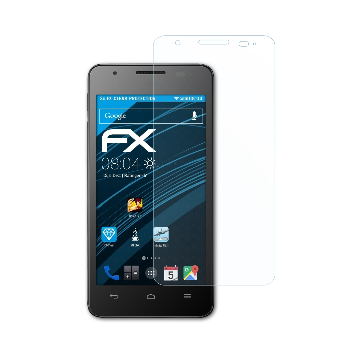 ATFOLIX 3x FX-Clear Displayschutz(für Huawei Ascend G525)