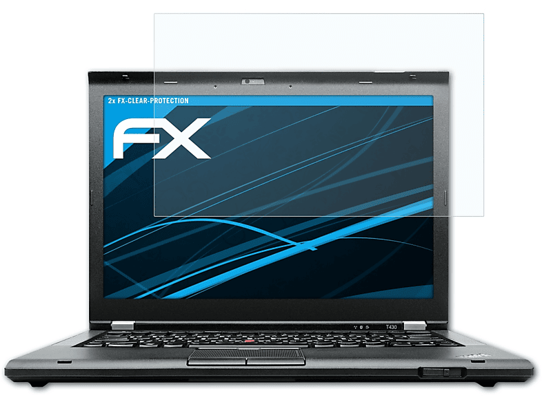 ATFOLIX 2x FX-Clear Displayschutz(für Lenovo ThinkPad T430)