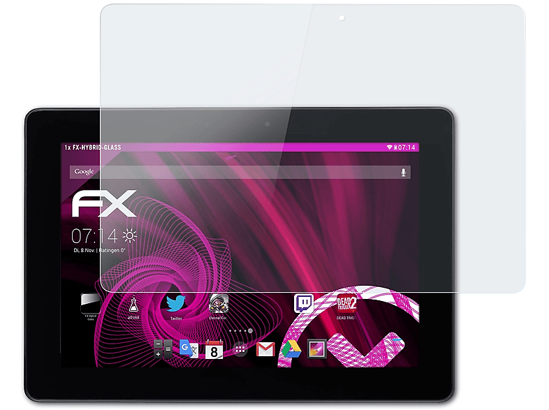 ATFOLIX FX-Hybrid-Glass Schutzglas(für Asus MeMO Pad FHD 10)