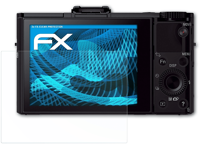 3x FX-Clear DSC-RX100 ATFOLIX Displayschutz(für Sony II)
