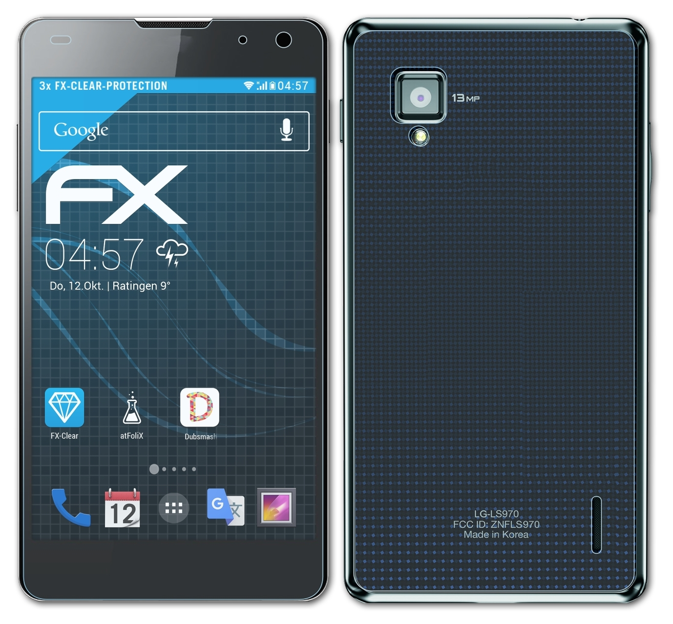 ATFOLIX 3x FX-Clear Optimus G) LG Displayschutz(für