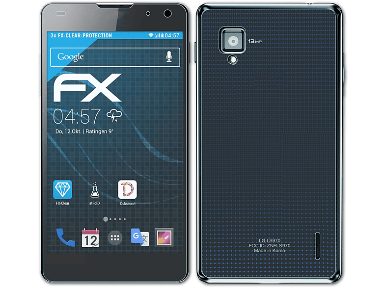 ATFOLIX 3x FX-Clear Displayschutz(für G) Optimus LG