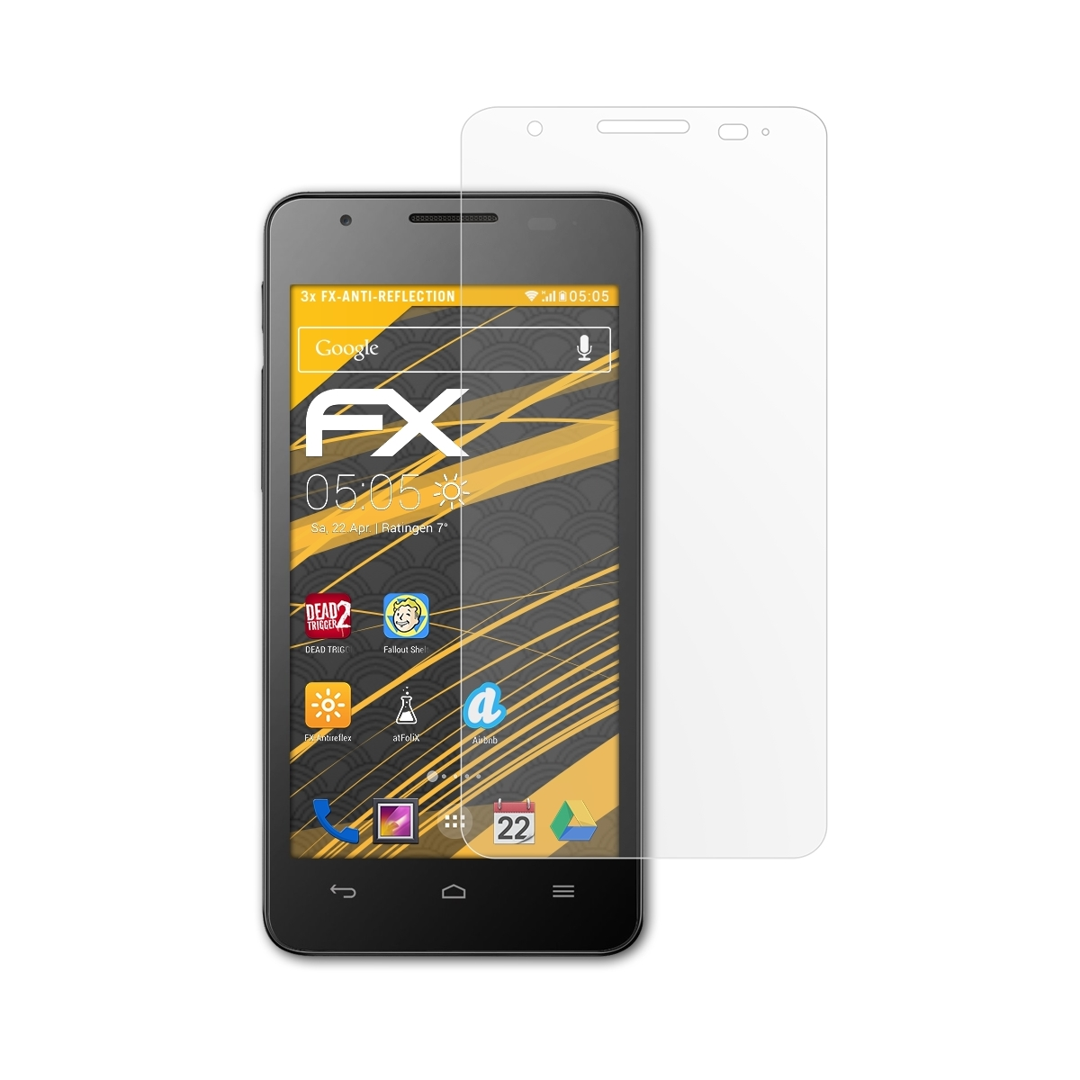 3x ATFOLIX Displayschutz(für Ascend FX-Antireflex G525) Huawei