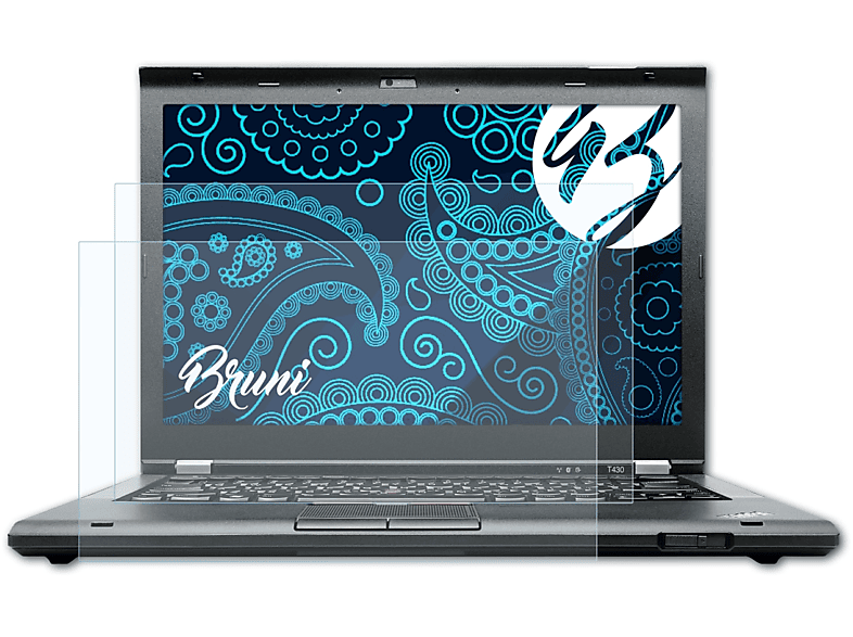 BRUNI 2x Basics-Clear Schutzfolie(für Lenovo ThinkPad T430)
