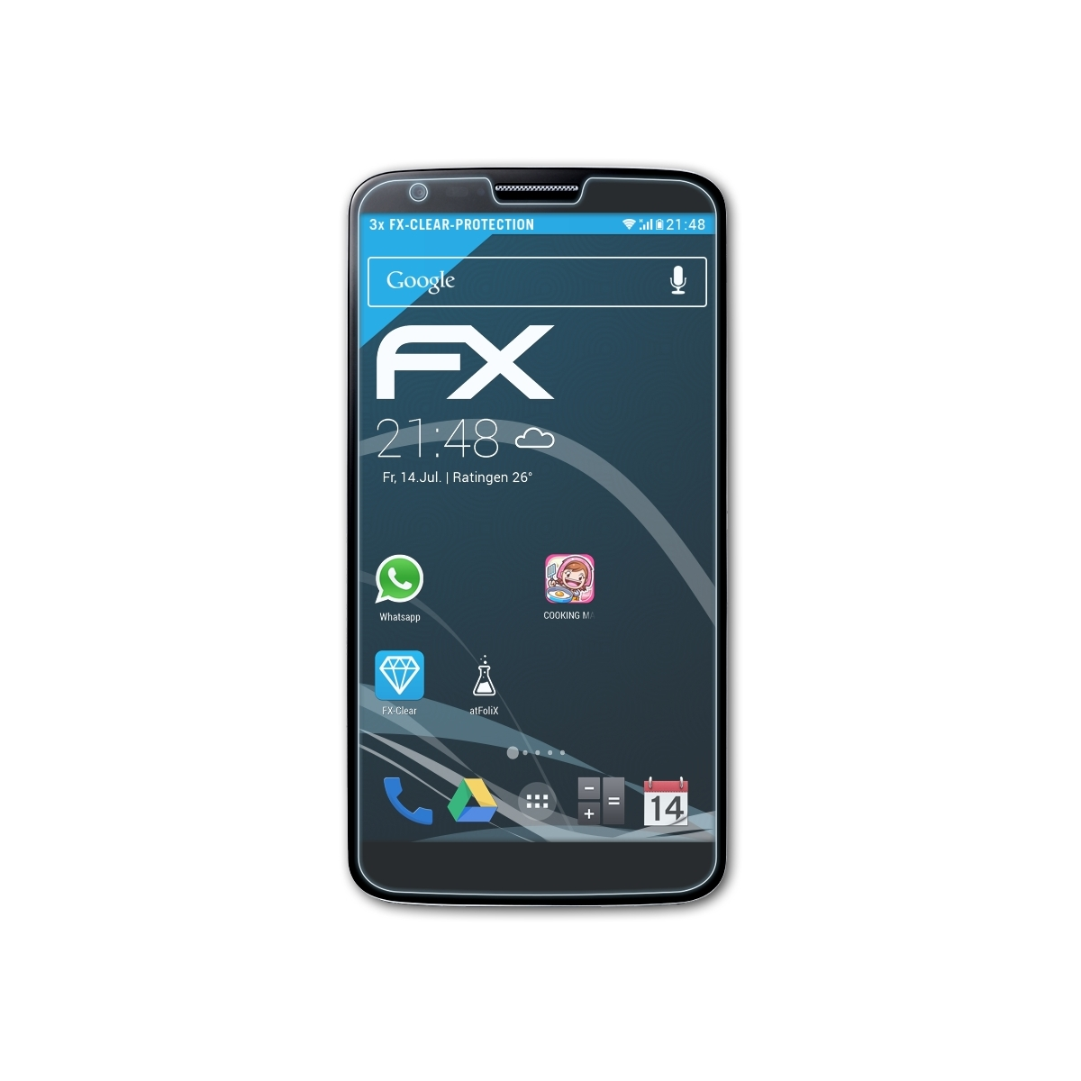 ATFOLIX 3x Displayschutz(für FX-Clear LG G2)