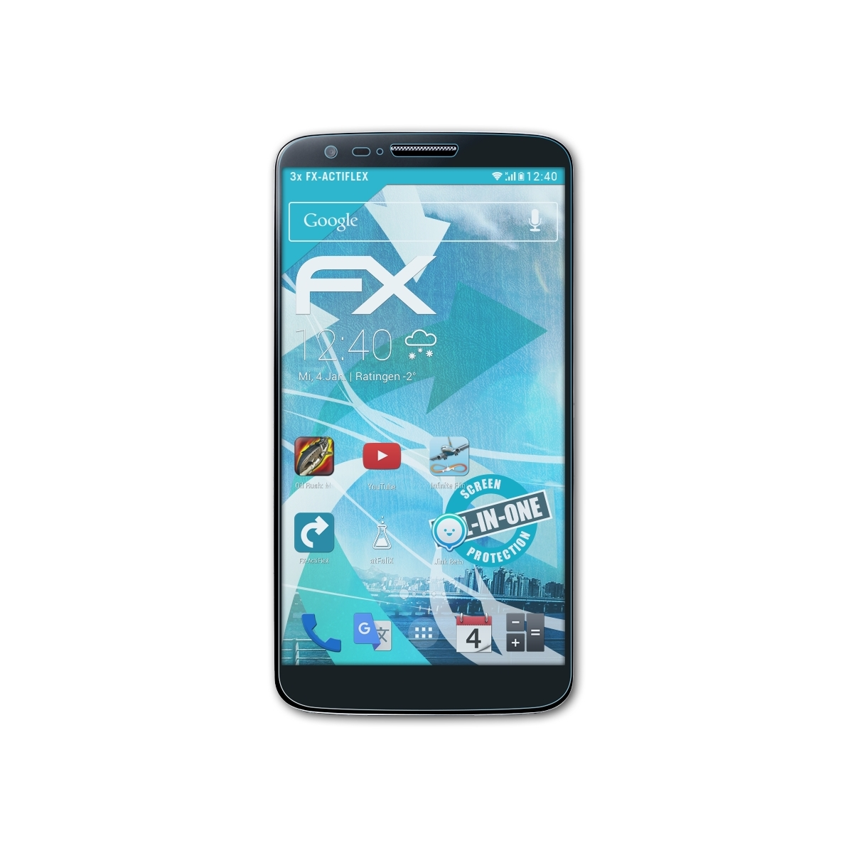 ATFOLIX 3x FX-ActiFleX Displayschutz(für LG G2)
