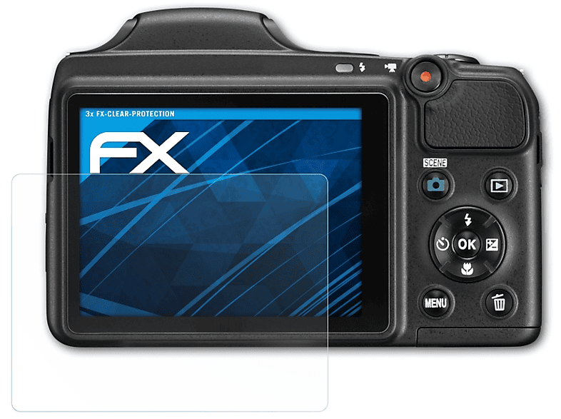 ATFOLIX 3x FX-Clear Displayschutz(für Nikon Coolpix L820)