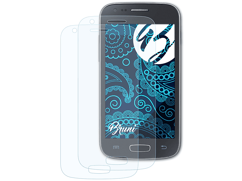 BRUNI 2x Basics-Clear Schutzfolie(für Samsung Galaxy Ace 3)