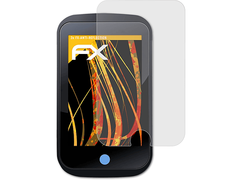 ATFOLIX 3x Displayschutz(für FX-Antireflex Blaupunkt BikePilot)