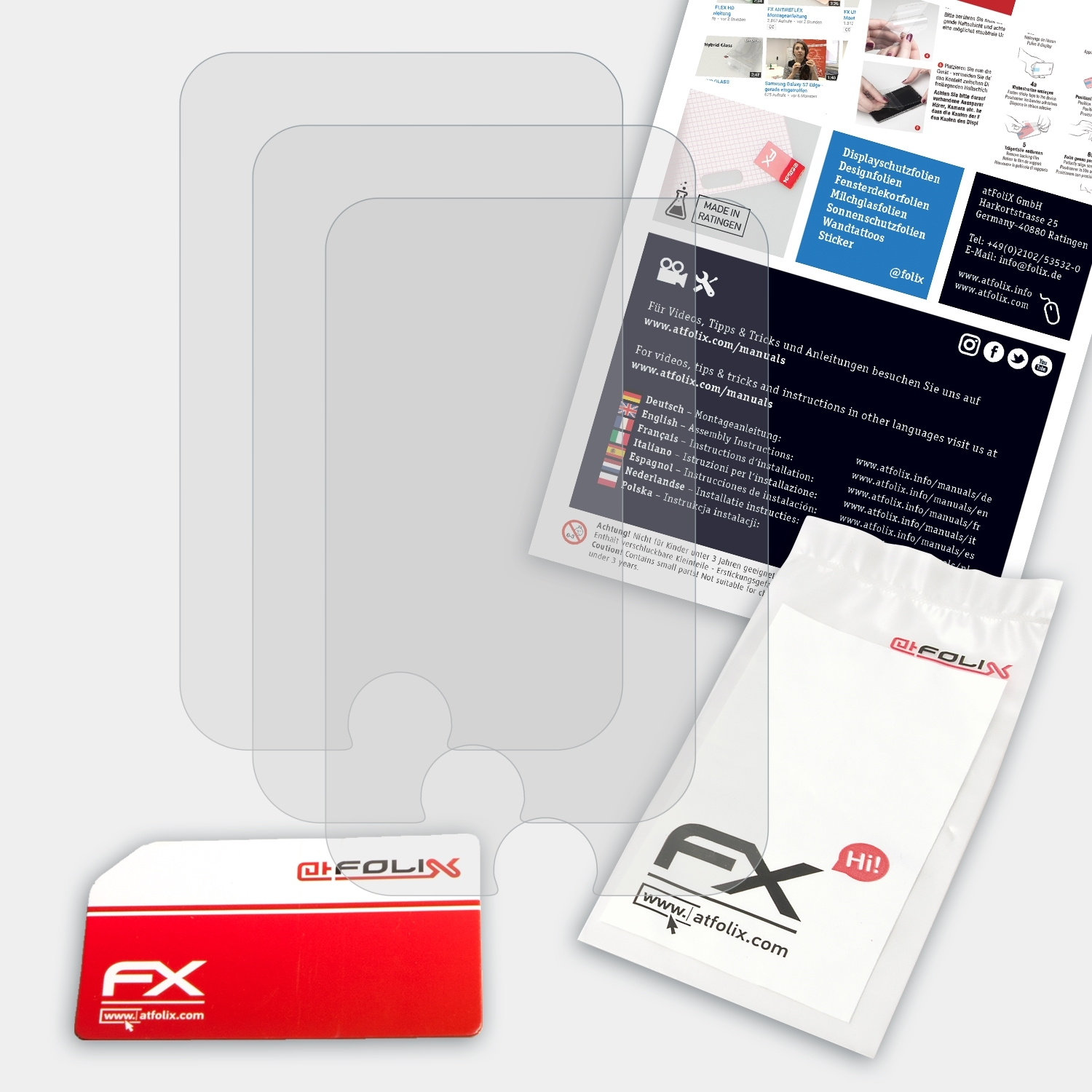 FX-Antireflex Displayschutz(für BikePilot) Blaupunkt ATFOLIX 3x