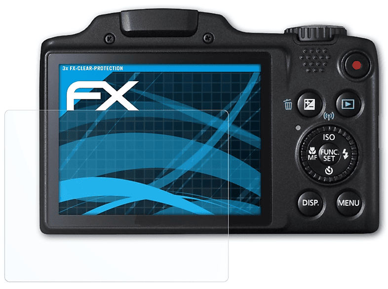 ATFOLIX 3x FX-Clear Displayschutz(für Canon HS) SX510 PowerShot