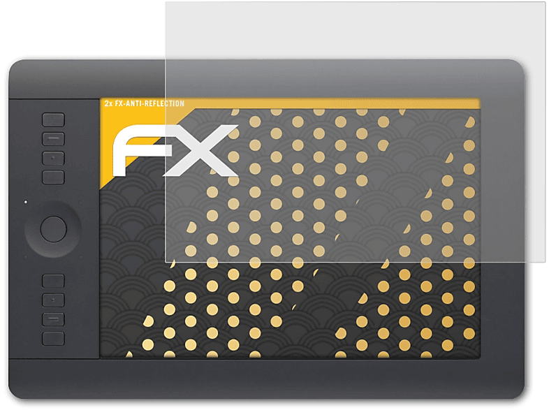ATFOLIX 2x FX-Antireflex Displayschutz(für Wacom INTUOS pro (medium)) | Tabletschutzfolien