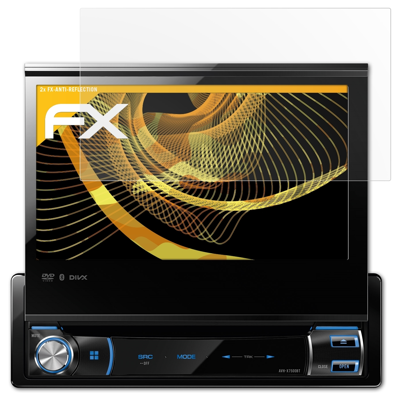 2x FX-Antireflex Pioneer AVH-X7500BT) ATFOLIX Displayschutz(für