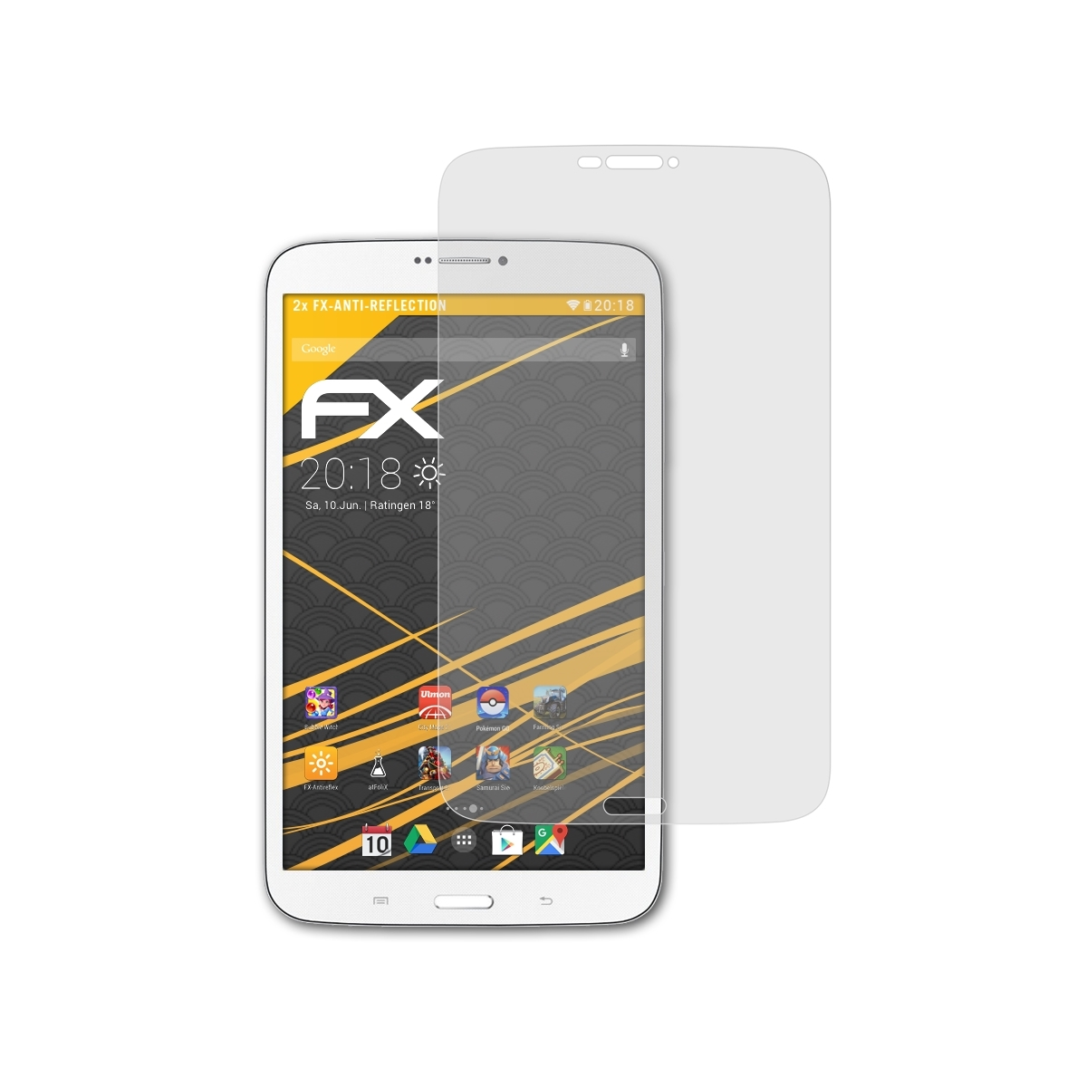 FX-Antireflex Samsung Galaxy 3 SM-T3150)) SM-T3110 LTE 8.0 & 2x Displayschutz(für (3G Tab ATFOLIX