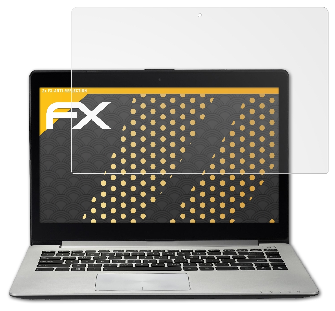 ATFOLIX 2x FX-Antireflex Displayschutz(für Asus S400C) VivoBook